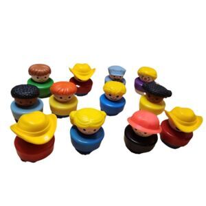 Vintage Fisher‑Price Chunky Little People Lot 1990 & 1991 Mixed Figures